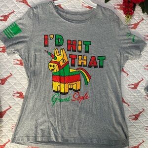 Grunt Style Women’s Heather Gray 'I'd Hit That' Piñata Graphic Tee